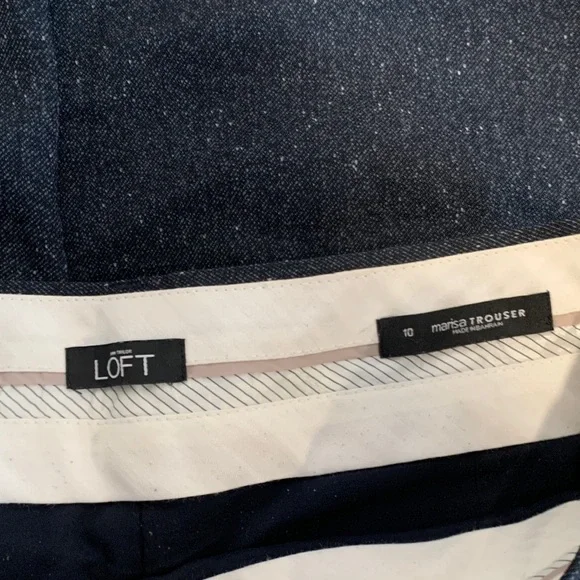 Loft Classic Blue Tweed Dress Pants - Picture 2 of 3